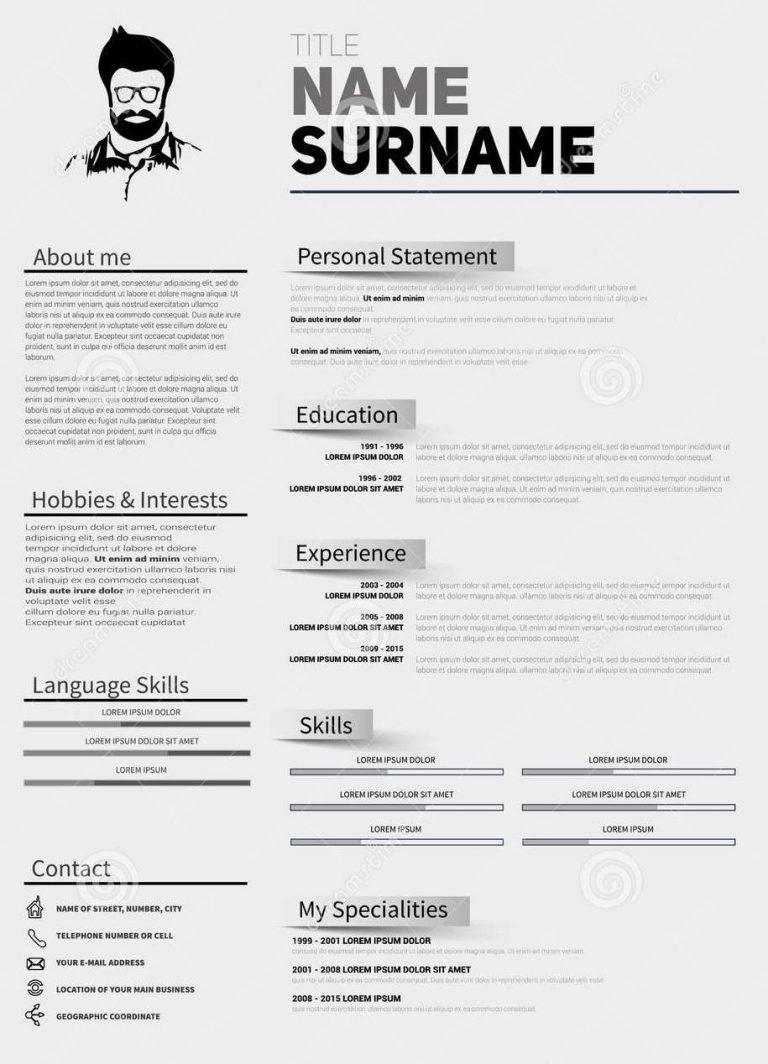 Basic Curriculum Vitae Template - One Platform For Digital Solutions