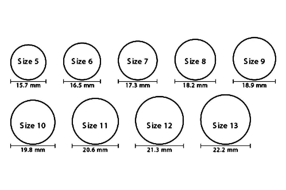 Engagement Wedding Ring Size Chart Printable