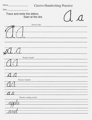 English Cursive Handwriting Alphabet Sheets - Digitally Credible ...