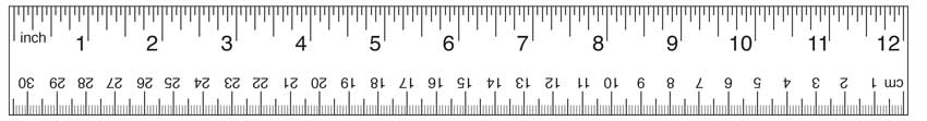 mm on a ruler life size