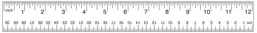 life sized ruler cm