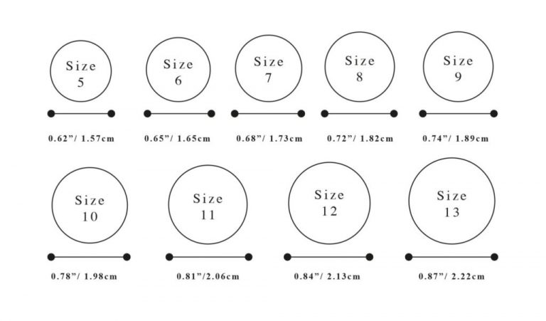 Engagement & Wedding Ring Size Chart Printable