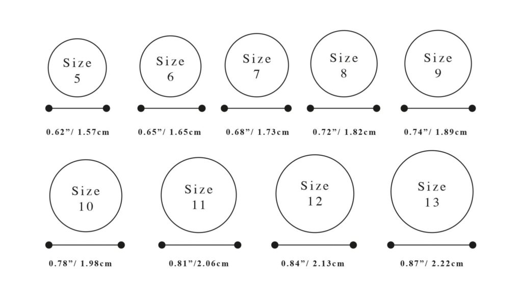 free printable ring sizer chart
