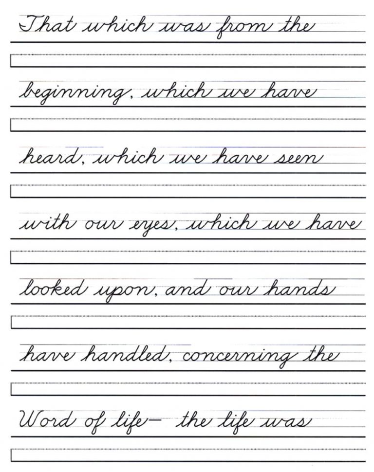 Free Handwriting Practice Worksheets For Adults