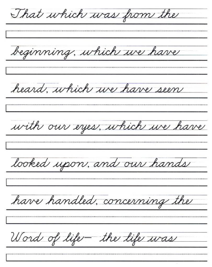 Handwriting Worksheets Printable For Adults
