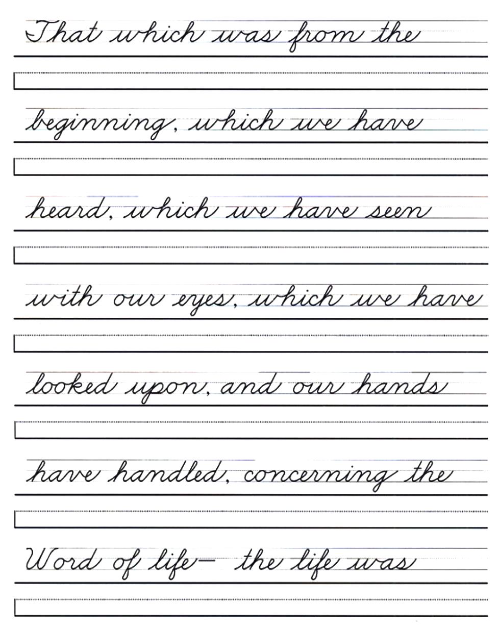 Handwriting Practice Free Printable