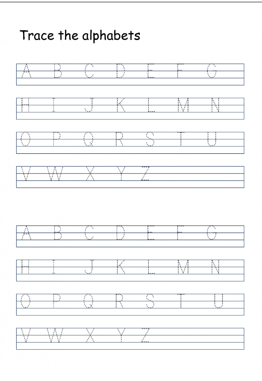 Printable Letter Tracing Worksheets for Kindergarten Preschool