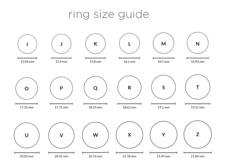 ladies men finger ring size measurement chart printable