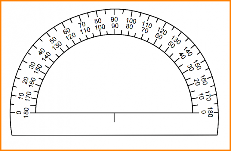 Free Printable Protractor 180° 360° Pdf With Ruler