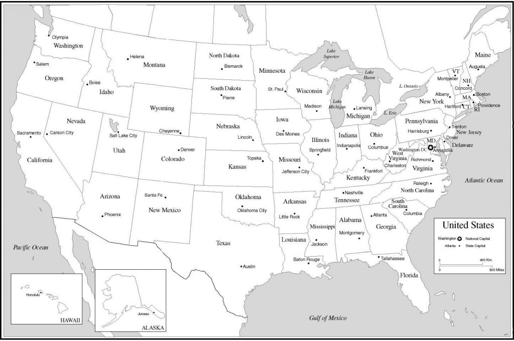 List of US 50 States Capitals Map Quiz - Digitally Credible Calendars ...