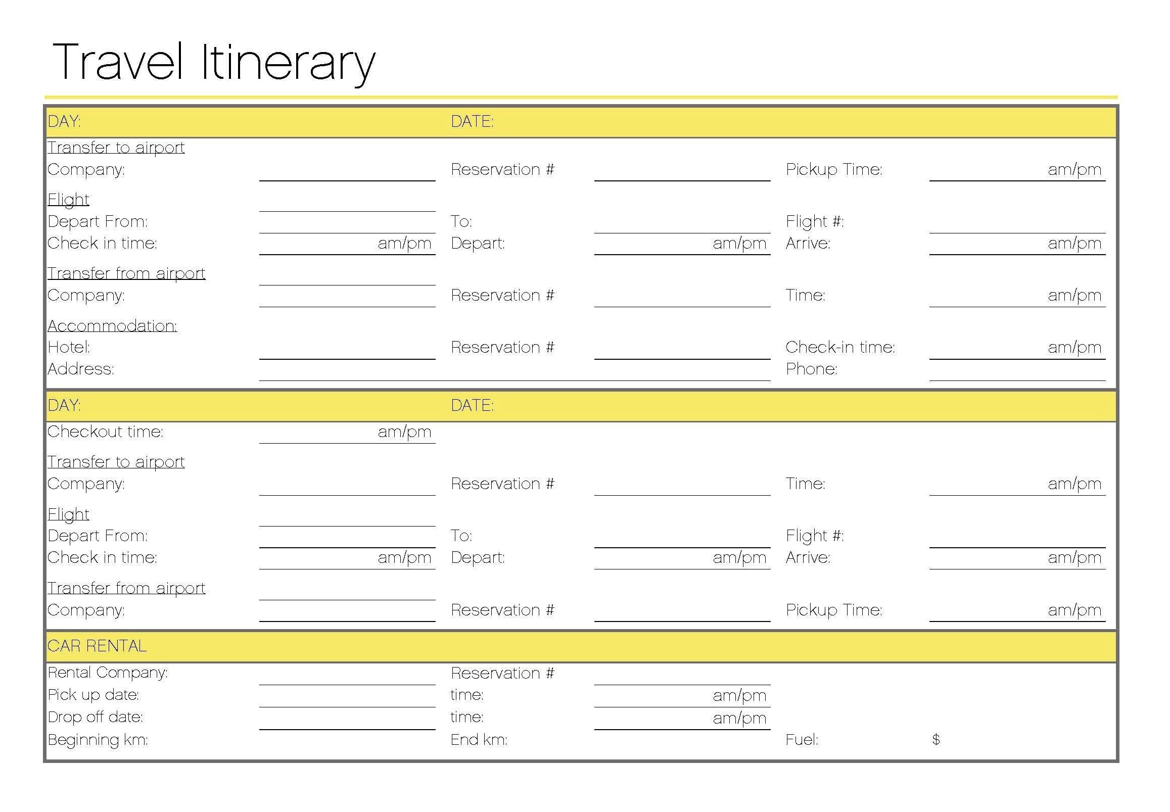 itinerary-template-excel