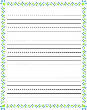 Free Printable Stationery with Lines