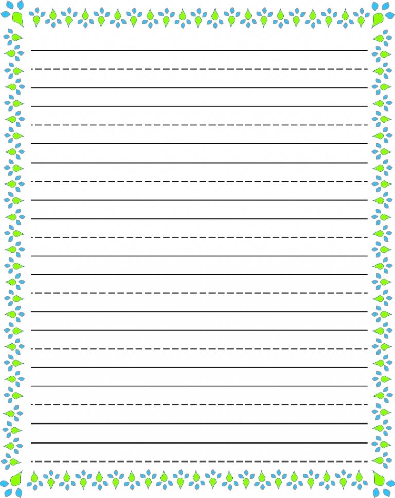 Free Printable Stationery with Lines