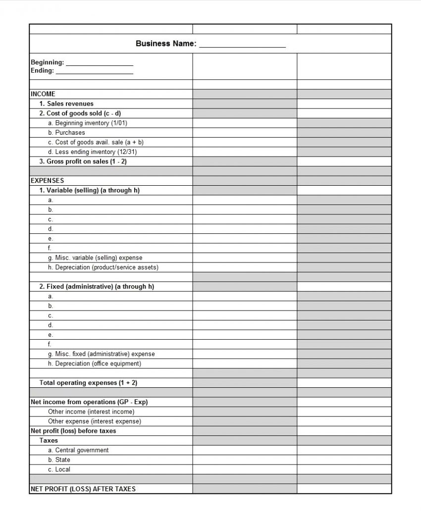excel 2003 business income and expense template