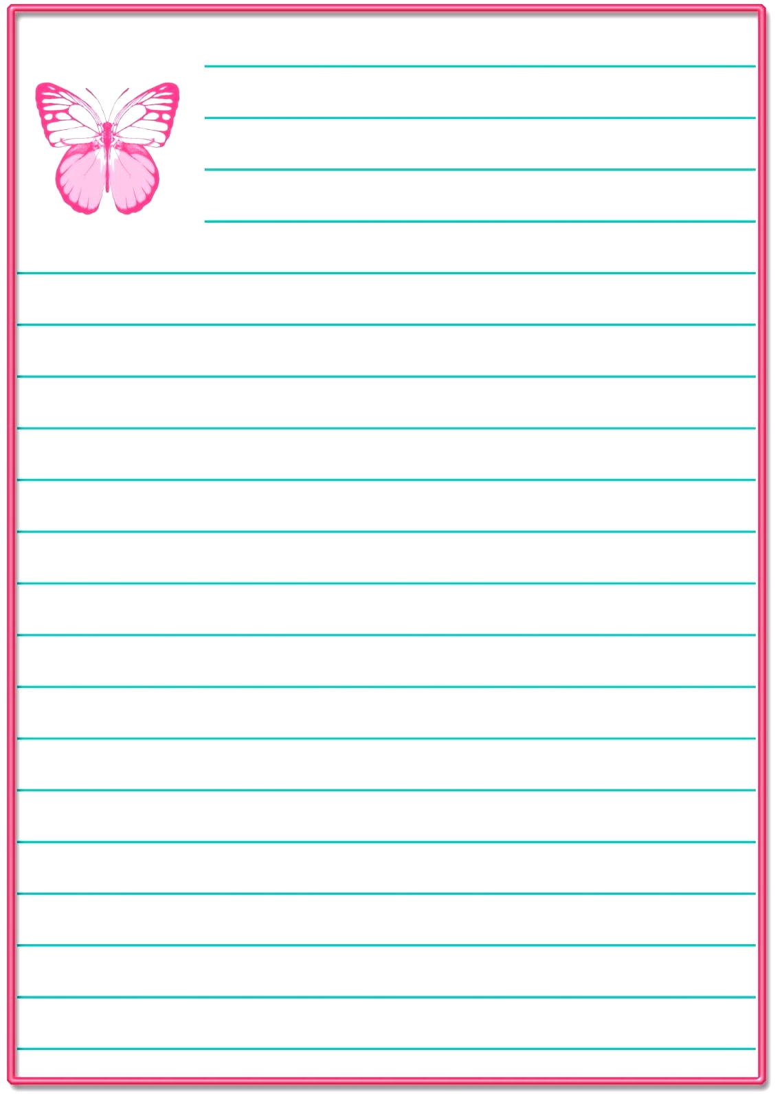 Free Printable Lined Stationery Templates