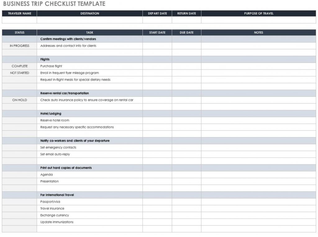 Free Checklist Template Word - Digitally Credible Calendars Checklist