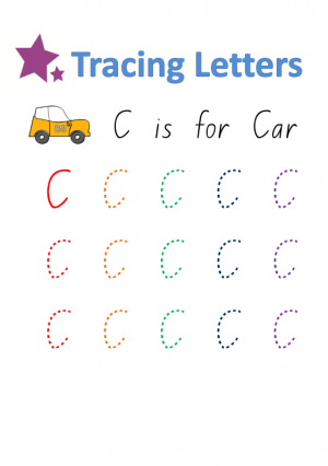 Printable Letter C Worksheets for Kindergarten Preschoolers