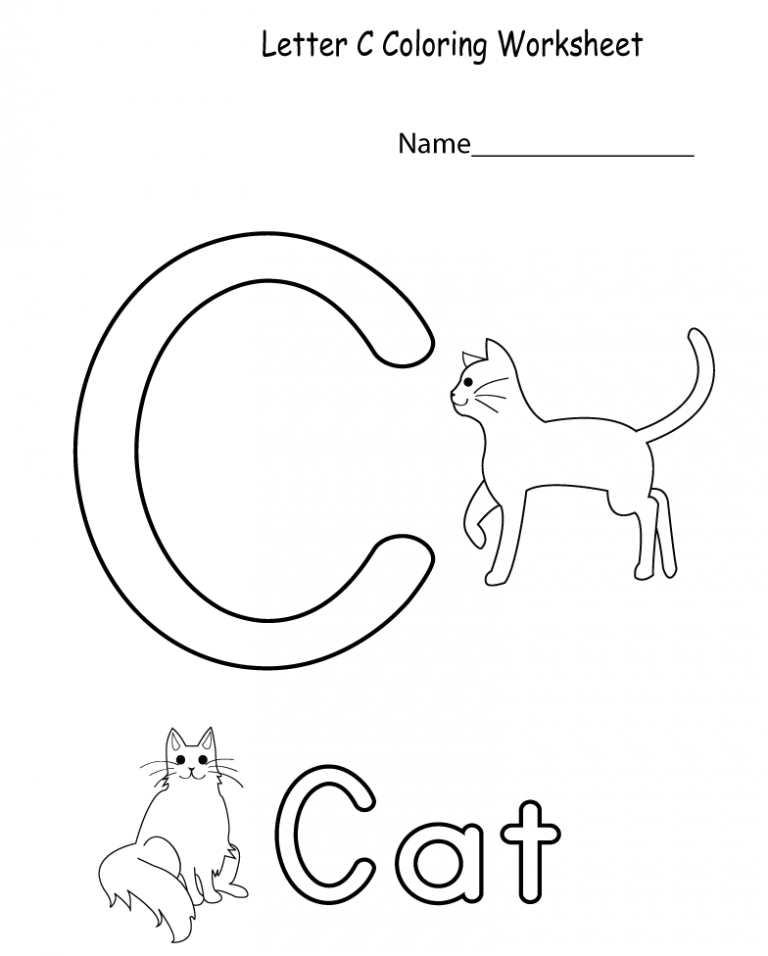 Printable Letter C Worksheets For Kindergarten Preschoolers Alphabet C Worksheet Letter 