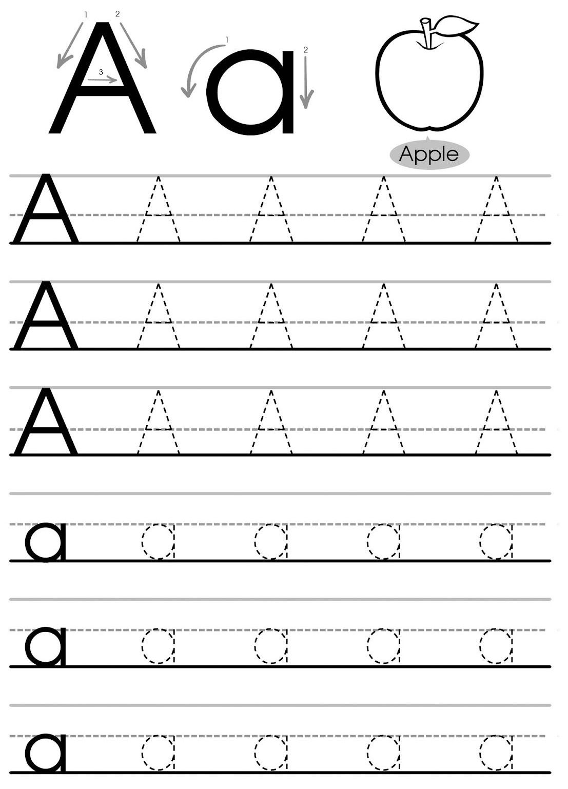 Printable Letter A Worksheets