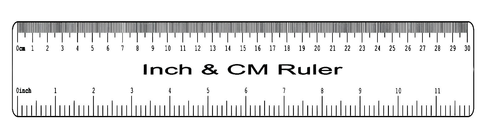 life size ruler online inches